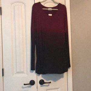 Ombré long sleeve shirt